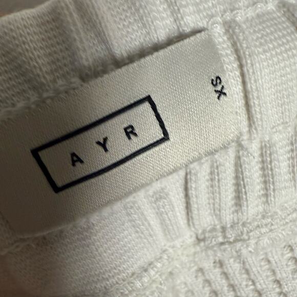 AYR The Waffle Cone Seashell White Knit Drawstring Lounge Shorts Size XS - Picture 6 of 8